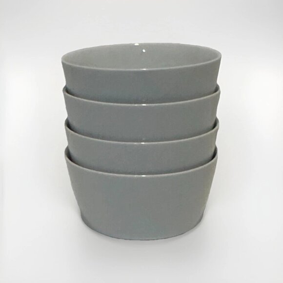 Crate & Barrel Verge White Porcelain Bowls — Set of 4 — Martin Hunt Design 🍽️✨ - Picture 2 of 7